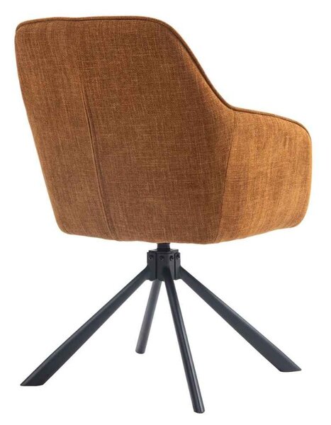 Designová otočná židle Sanjaya skořicová