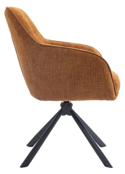 Designová otočná židle Sanjaya skořicová