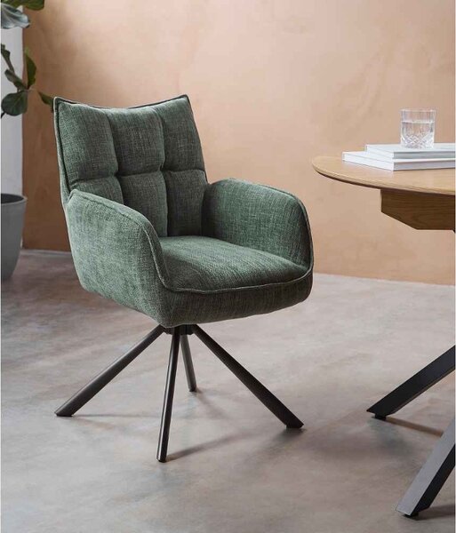Designová otočná židle Callahan lesnická zelená