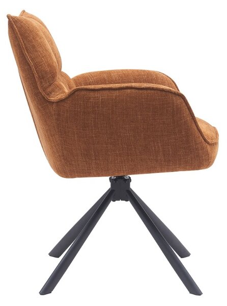Designová otočná židle Callahan skořicová