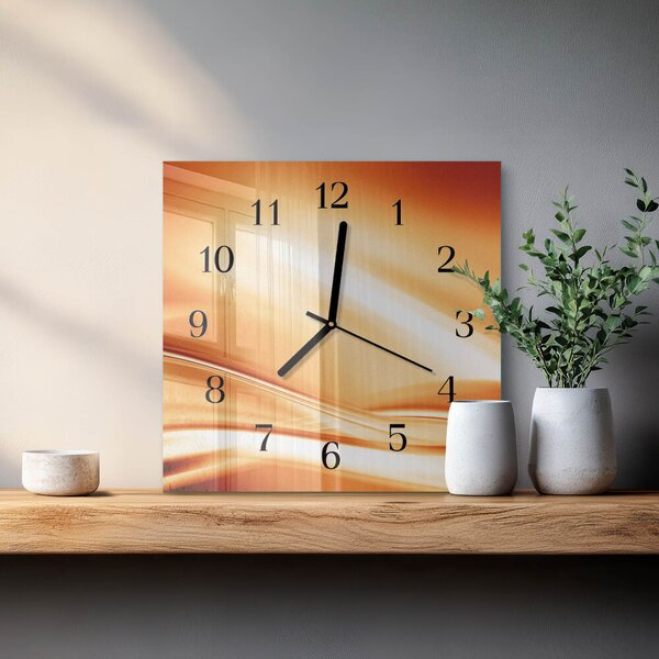 Skleněné hodiny na stěnu Abstrakce zskc-30x30-00057401