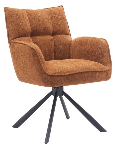 Designová otočná židle Callahan skořicová