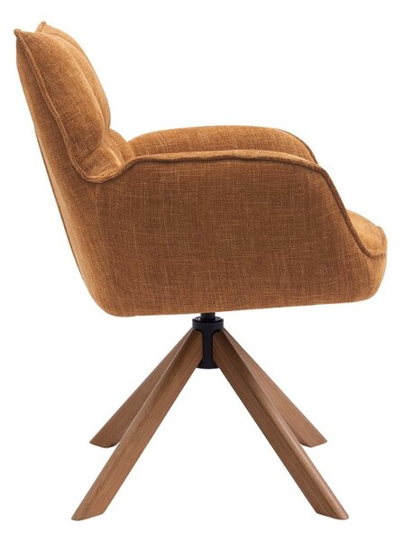 Designová otočná židle Callahan II skořicová