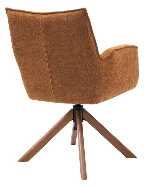 Designová otočná židle Callahan II skořicová