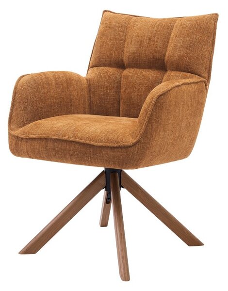 Designová otočná židle Callahan II skořicová