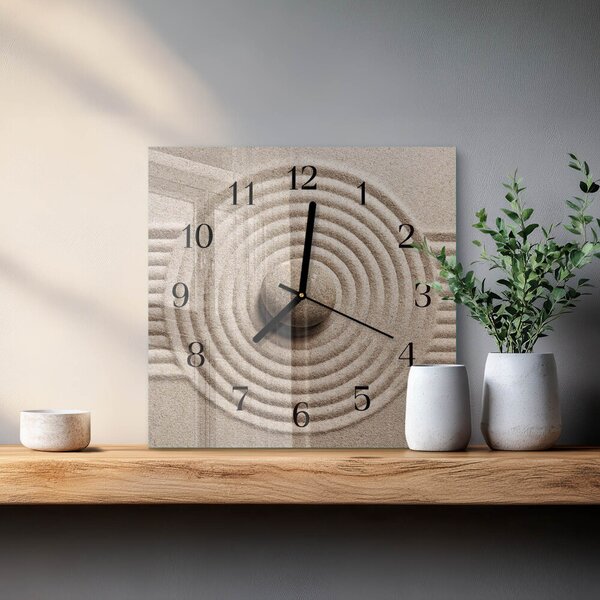Skleněné hodiny na stěnu Kámen zskc-30x30-00057413