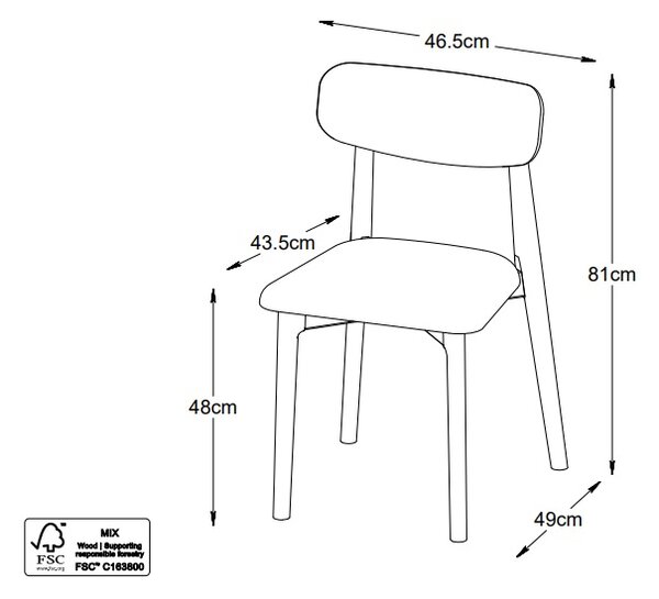Designová jídelní židle Wapaheo bílá