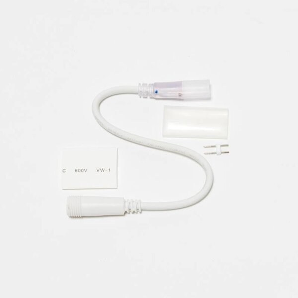 DECOLED Propojovací kabel pro D-TYP jednostranný LED Neon, IP67, 25 cm, bílý, samičí