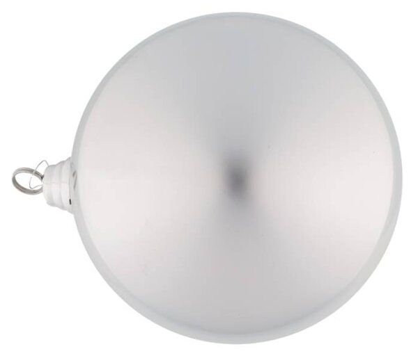 DECOLED Velká vánoční koule 20 cm, stříbrná, lesklá, UV