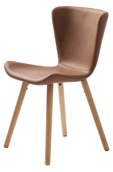 Designová jídelní židle Tallulah koňaková hnědá