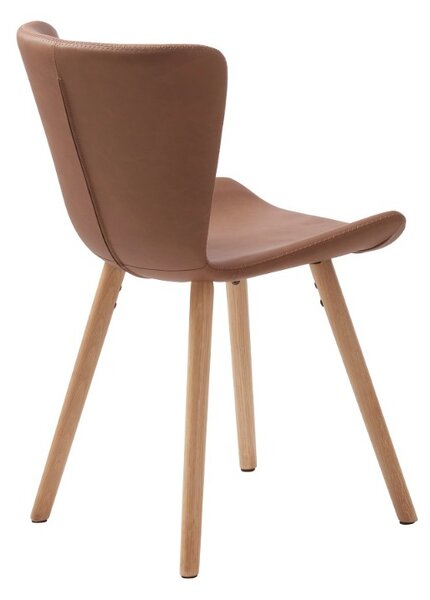 Designová jídelní židle Tallulah koňaková hnědá