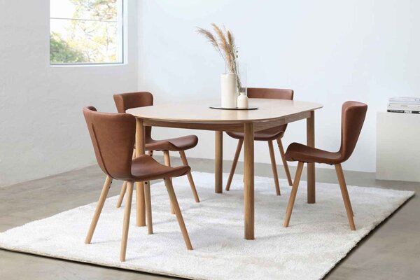 Designová jídelní židle Tallulah koňaková hnědá
