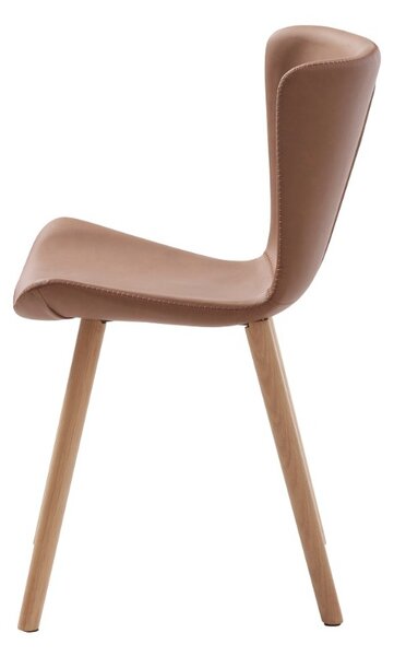 Designová jídelní židle Tallulah koňaková hnědá