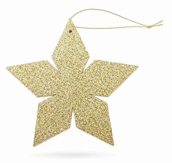 DECOLED Vánoční ozdoba hvězda 40 cm zlatá, překližka, venkovní