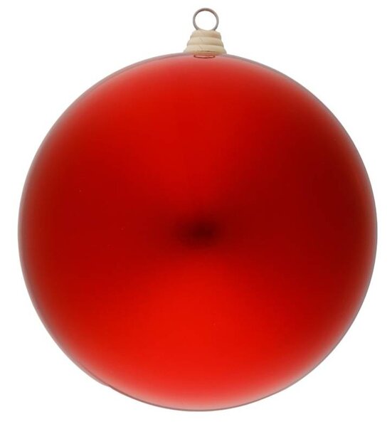 DECOLED Velká vánoční koule 30 cm, červená, lesklá, UV