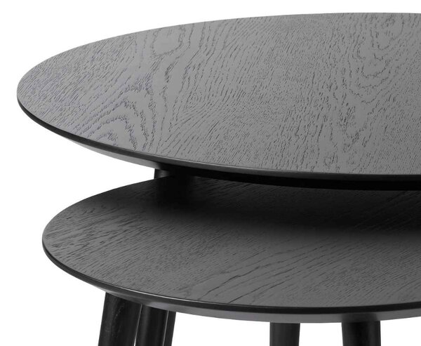 Sada konferenčních stolků Paricia 88 cm černý dub