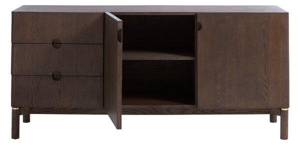 Designová komoda Takayoshi 160 cm tmavě hnědá