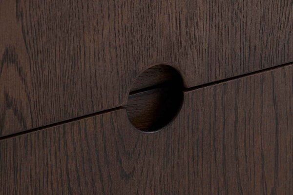 Designová komoda Takayoshi 160 cm tmavě hnědá