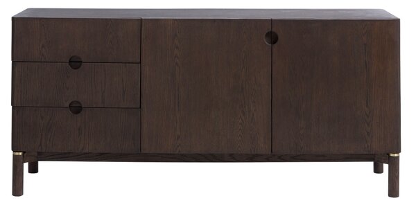 Designová komoda Takayoshi 160 cm tmavě hnědá