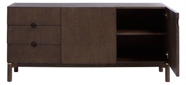 Designová komoda Takayoshi 160 cm tmavě hnědá
