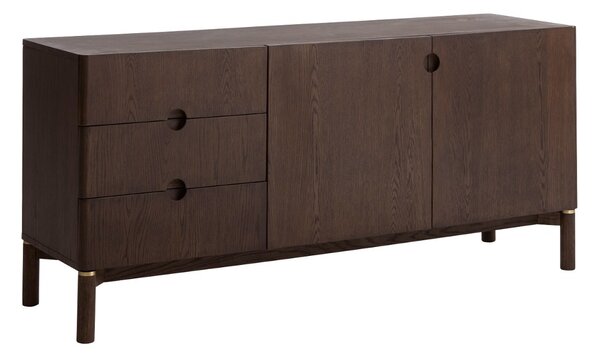 Designová komoda Takayoshi 160 cm tmavě hnědá
