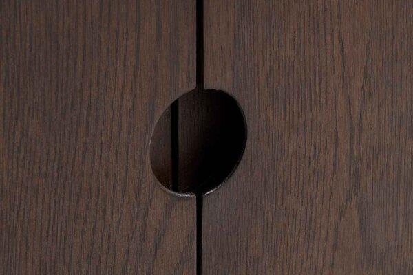 Designová skříňka Takayoshi 130 cm tmavě hnědá