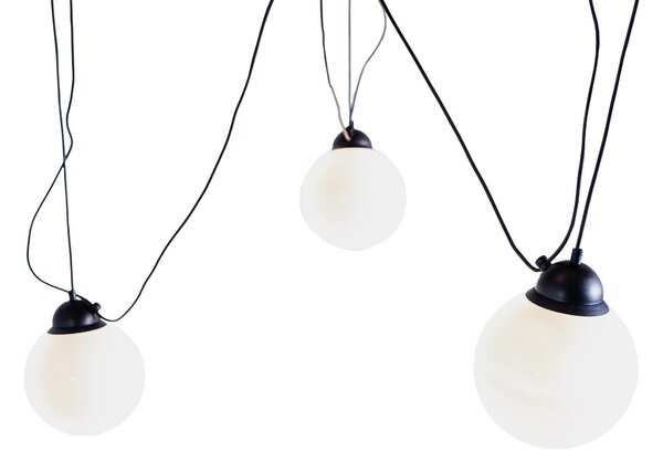 Nordic Design Opálově bílé skleněné závěsné světlo Dion Multi III