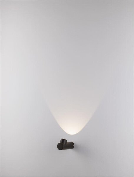 NV 9136176 Venkovní nástěnné svítidlo BRICE černý hliník skleněný difuzor Osram LED 6W 3000K 220-240V IP54 - NOVA LUCE