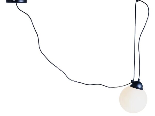 Nordic Design Opálově bílé skleněné závěsné světlo Dion Multi I