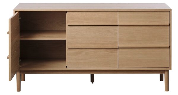 Designová komoda Zayleigh 140 cm vzor dub