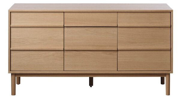 Designová komoda Zayleigh 140 cm vzor dub