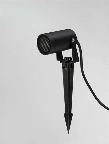 NV 9136183 Venkovní svítidlo s bodcem DESTRY černý hliník a čiré sklo plástvový difuzor proti oslnění GU10 1x10W 220-240V bez žárovky IP54 - NOVA LUCE