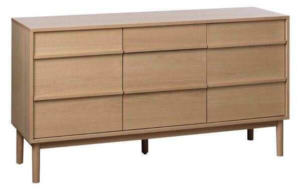 Designová komoda Zayleigh 140 cm vzor dub