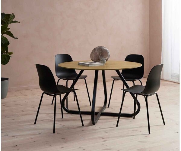 Designový jídelní stůl Valenzuela 120 cm vzor dub