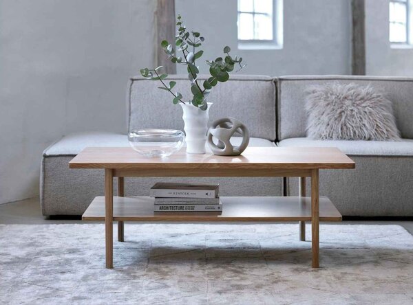 Designový konferenční stolek Zayleigh 120 cm vzor dub