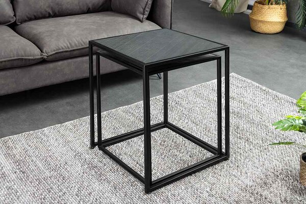 Sada konferenčních stolků Quillon 45 cm černá