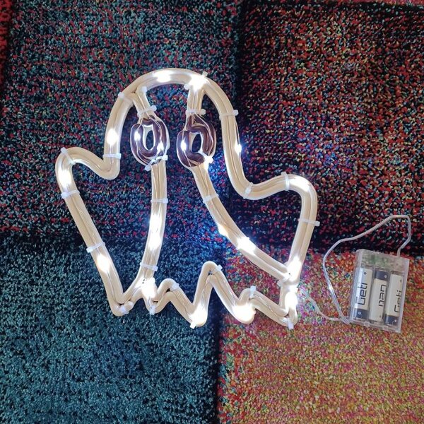 DECOLED ECOprint ozdoba duch 30 cm bílá, 3D tisk, plast, venkovní