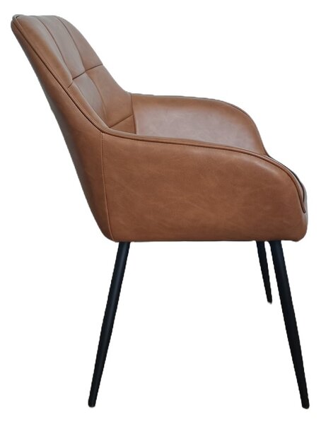 Designová židle Jadwiga II koňaková