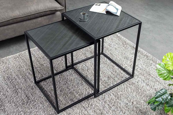 Sada konferenčních stolků Quillon 45 cm černá