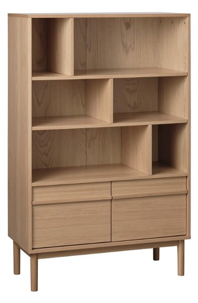 Designová knihovna Zayleigh 140 cm vzor dub