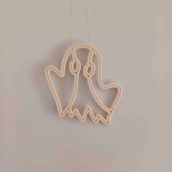 DECOLED ECOprint ozdoba duch 30 cm bílá, 3D tisk, plast, venkovní