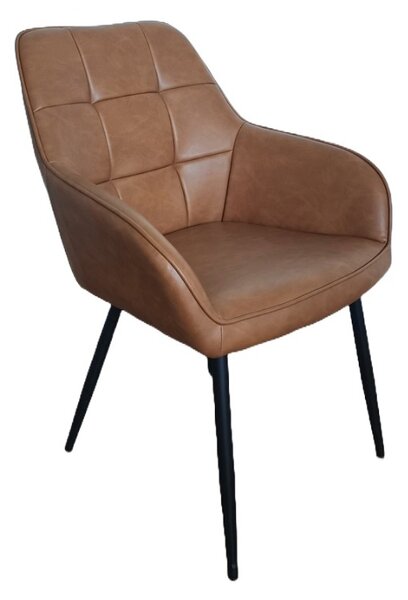 Designová židle Jadwiga II koňaková