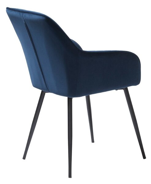 Designová židle Jadwiga modrý samet