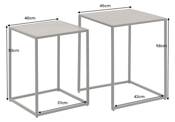 Sada konferenčních stolků Quillon 45 cm černá