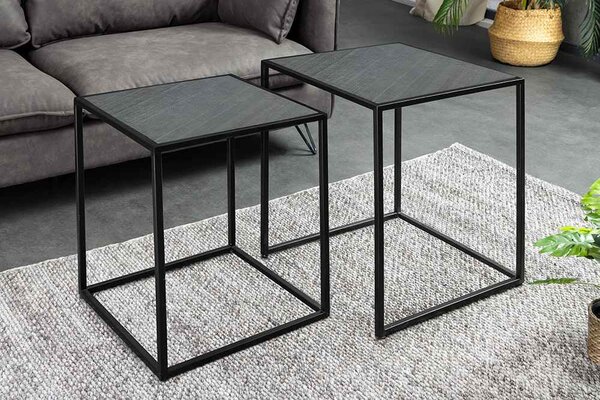Sada konferenčních stolků Quillon 45 cm černá