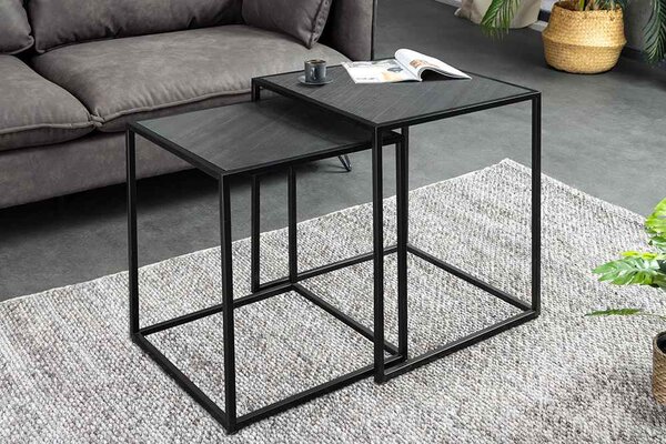 Sada konferenčních stolků Quillon 45 cm černá