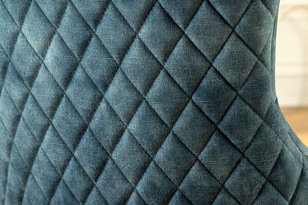 Designová židle Queen Lví hlava petrolejový samet