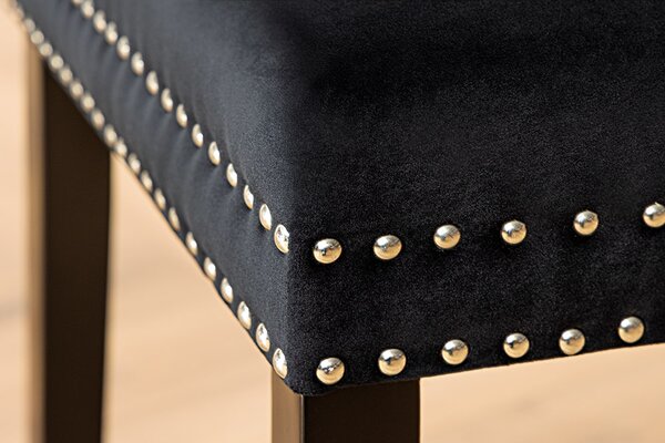 Designová židle Queen černý samet - Skladem