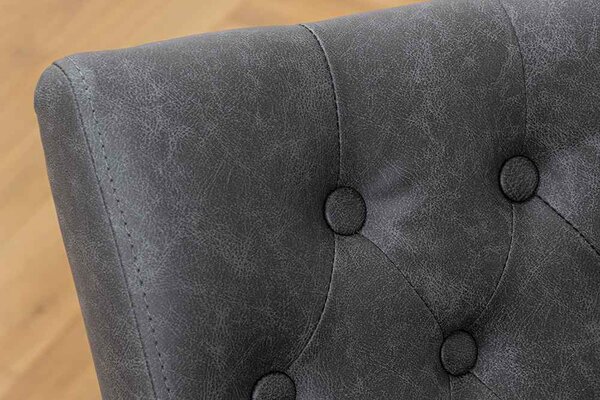 Designová židle Queen II černo-šedá ekokůže