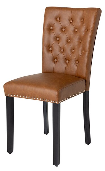 Designová židle Queen koňaková